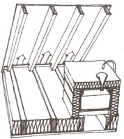 Diagram 9: Ceiling level, ventilation maintained at eaves.